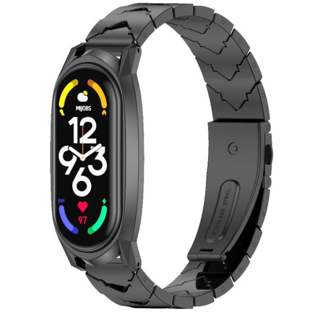 Ремінець MiJobs V-shape металевий для Xiaomi Mi Band 7 Чорний – фото, відгуки, характеристики в інтернет-магазині MoreKitov від продавця: MRK МРК| Купити в Україні: Києві, Харкові, Львові