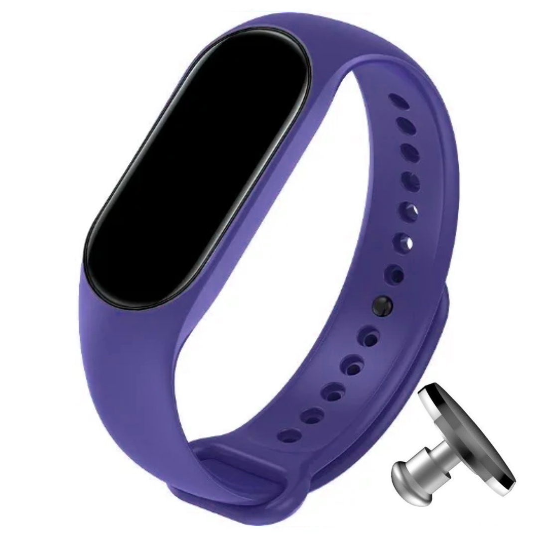 Силіконовий ремінець MRK для фітнес браслета Xiaomi Mi Band 4/3 Фіолетовий з металевою кнопкою – фото, відгуки, характеристики в інтернет-магазині MoreKitov від продавця: MRK МРК| Купити в Україні: Києві, Харкові, Львові