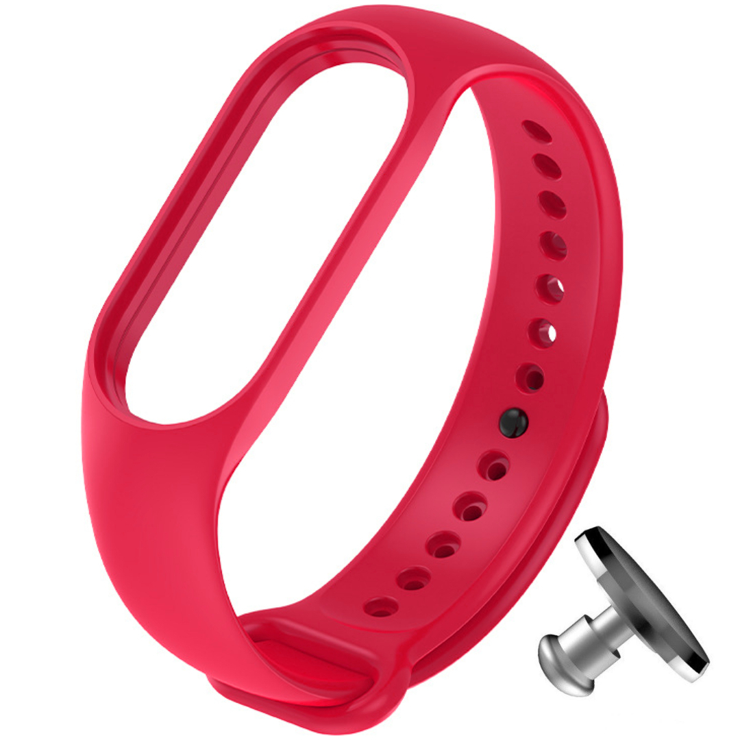 Силіконовий ремінець MRK для фітнес браслета Xiaomi Mi Band 4/3 (14) Малиновий з металевою кнопкою – фото, відгуки, характеристики в інтернет-магазині MoreKitov від продавця: MRK МРК| Купити в Україні: Києві, Харкові, Львові
