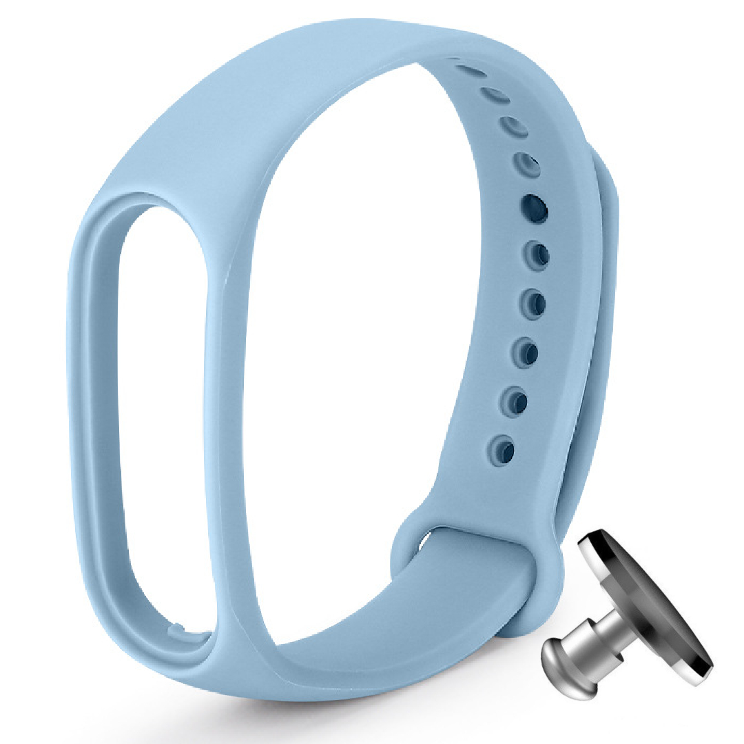 Силіконовий ремінець MRK для фітнес браслета Xiaomi Mi Band 4/3 (42) Blue Powder з металевою кнопкою – фото, відгуки, характеристики в інтернет-магазині MoreKitov від продавця: MRK МРК| Купити в Україні: Києві, Харкові, Львові