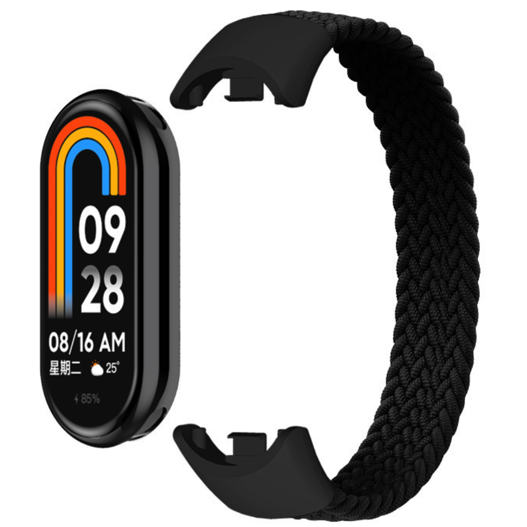 Ремінець тканинний Braided Mono Loop MRK для фітнес браслета Xiaomi Mi Band 8/9, розмір (L) 170mm Чорний