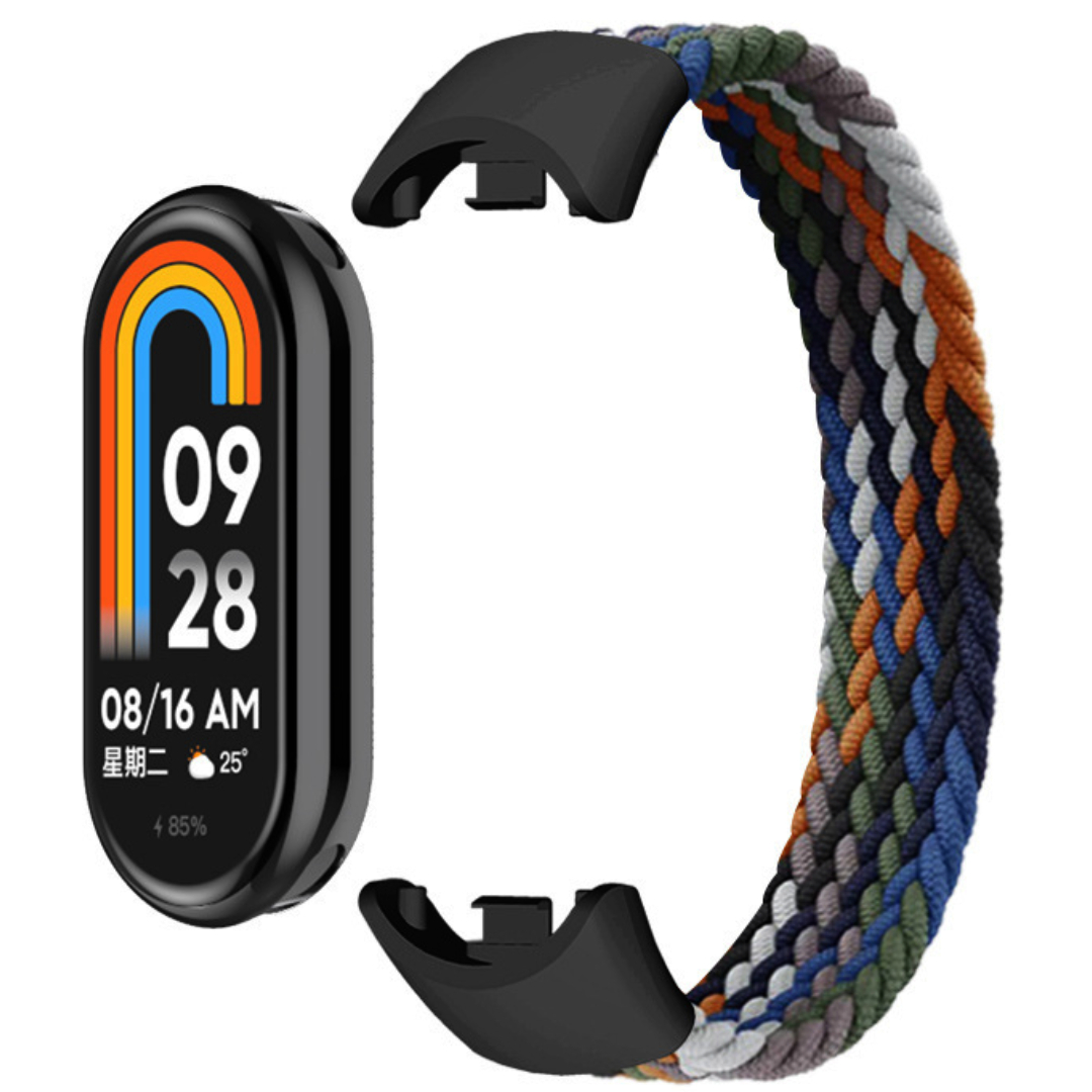 Тканинний ремінець Braided Mono Loop MRK для фітнес браслета Xiaomi Mi Band 8/9, розмір (L) 170mm Multicolor