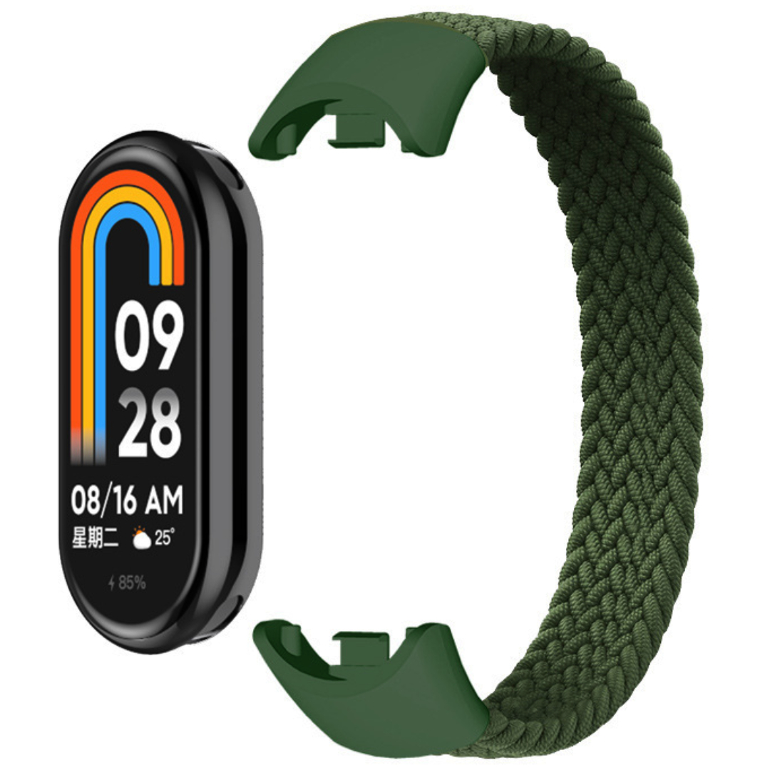 Ремінець тканинний Braided Mono Loop MRK для фітнес браслета Xiaomi Mi Band 8/9, розмір (L) 170mm Хакі