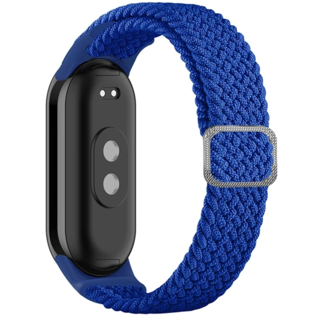 Тканинний ремінець Braided Loop MRK для фітнес браслета Xiaomi Mi Band 8/9/10 з металевим регулятором довжини Синій