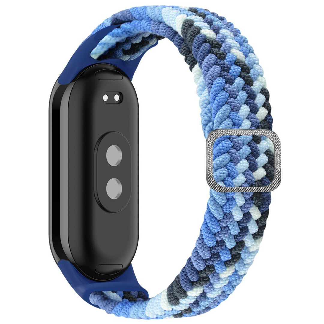 Ремінець тканинний Braided Loop MRK для фітнес браслета Xiaomi Mi Band 8/9/10 з металевим регулятором довжини Sky Blue