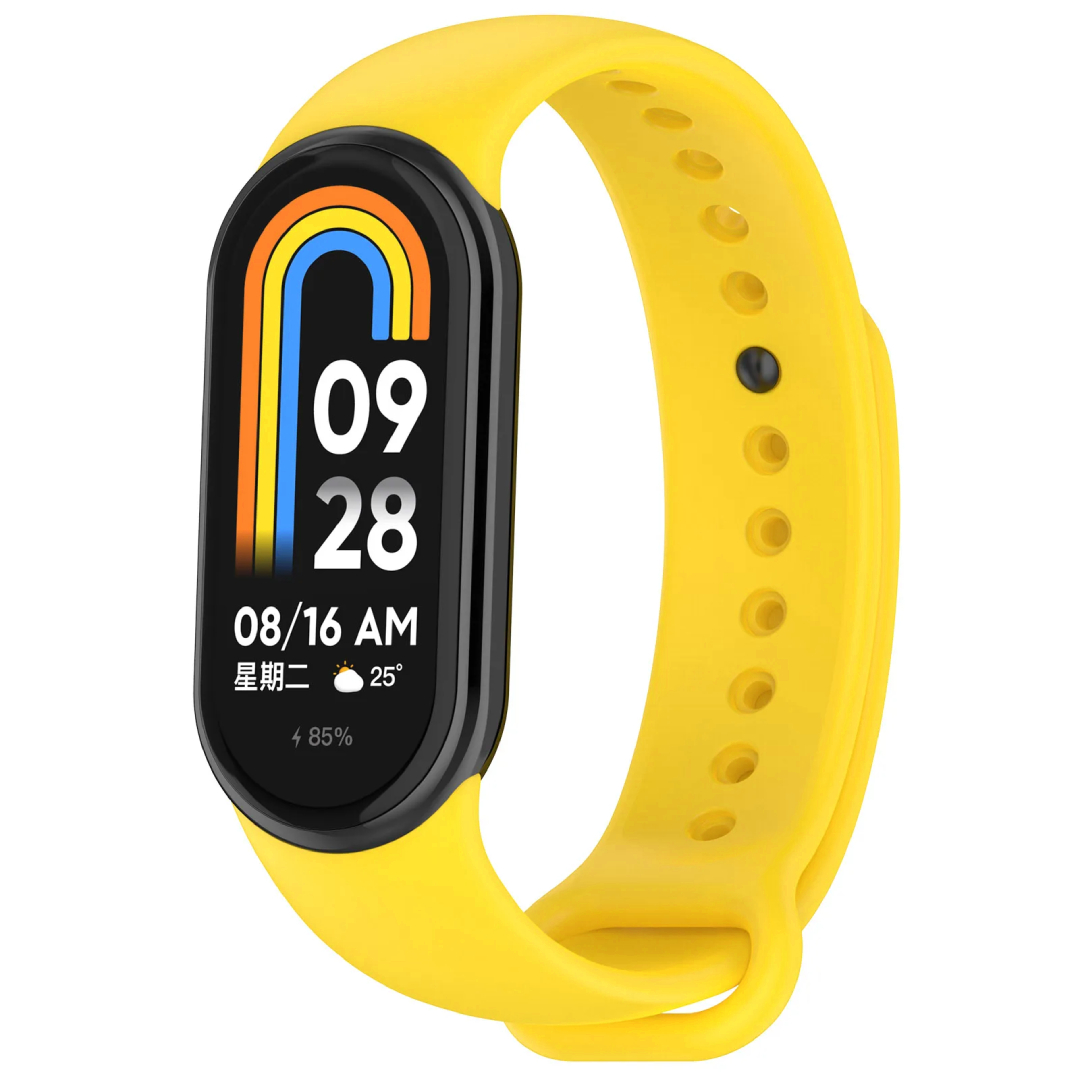 Силіконовий ремінець MRK для фітнес браслета Xiaomi Mi Band 8/9 Жовтий