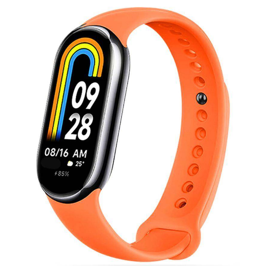 Силіконовий ремінець MRK для фітнес браслета Xiaomi Mi Band 8/9 Помаранчевий