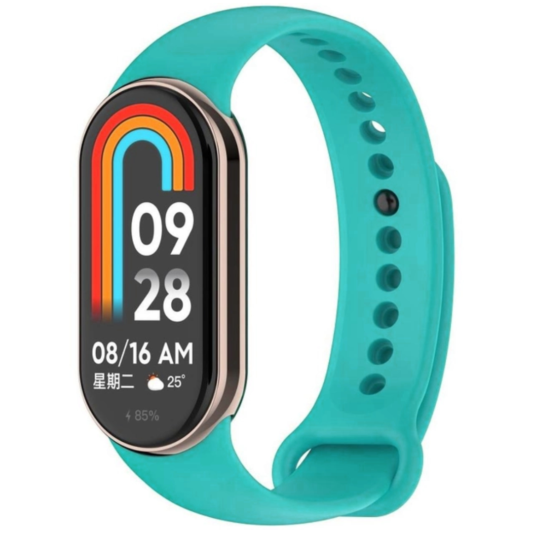 Силіконовий ремінець MRK для фітнес браслета Xiaomi Mi Band 8/9 Бірюзовий