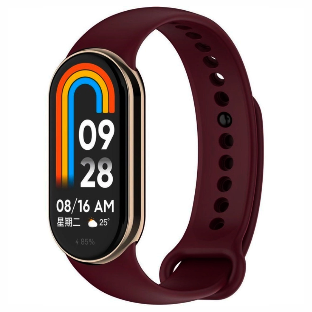 Силіконовий ремінець MRK для фітнес браслета Xiaomi Mi Band 8/9 Марсала