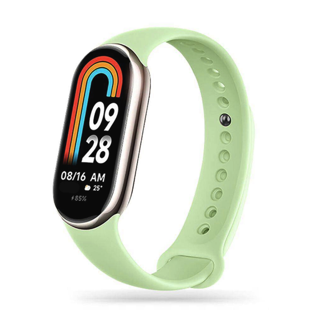 Силіконовий ремінець MRK для фітнес браслета Xiaomi Mi Band 8/9 Світло-зелений