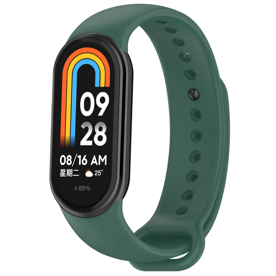 Силіконовий ремінець MRK для фітнес браслета Xiaomi Mi Band 8/9 Forest Green