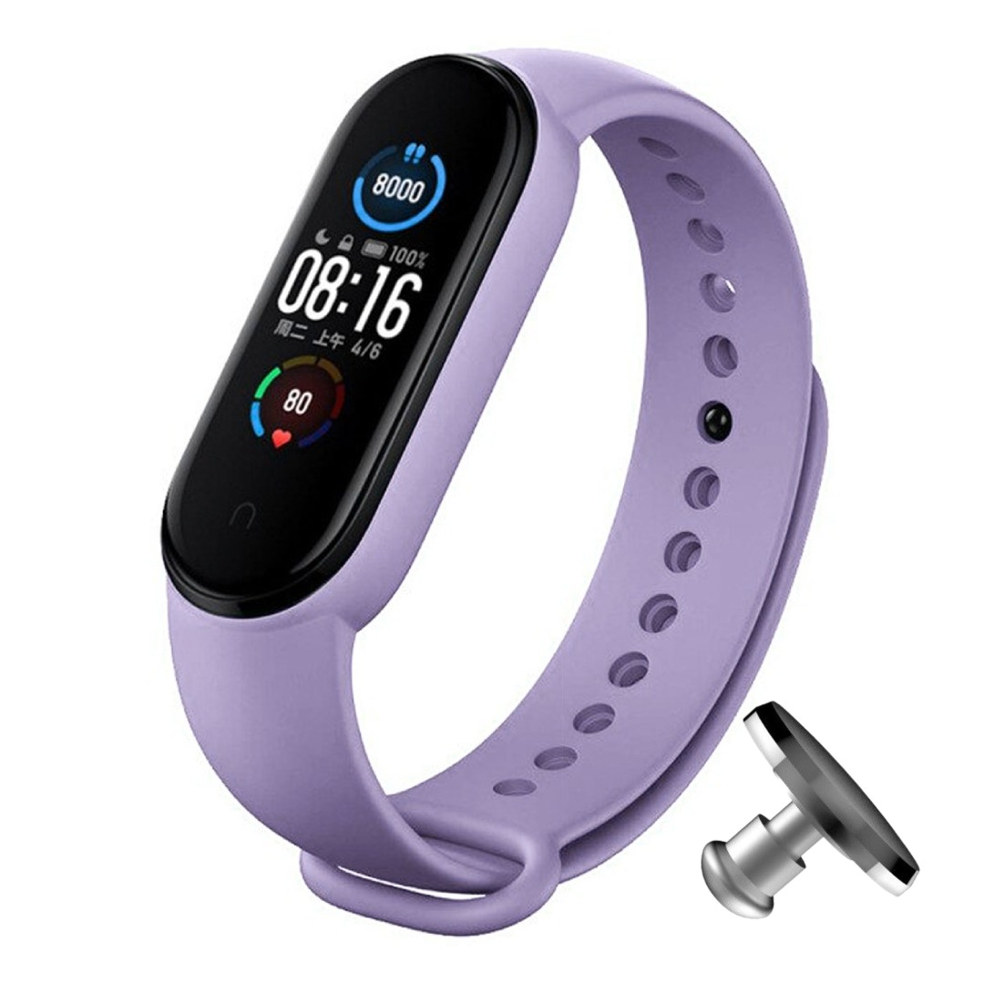 Силіконовий ремінець MRK для фітнес браслета Xiaomi Mi Band 6/5 світло-фіолетовий (18) з металевою кнопкою – фото, відгуки, характеристики в інтернет-магазині MoreKitov від продавця: MRK МРК| Купити в Україні: Києві, Харкові, Львові