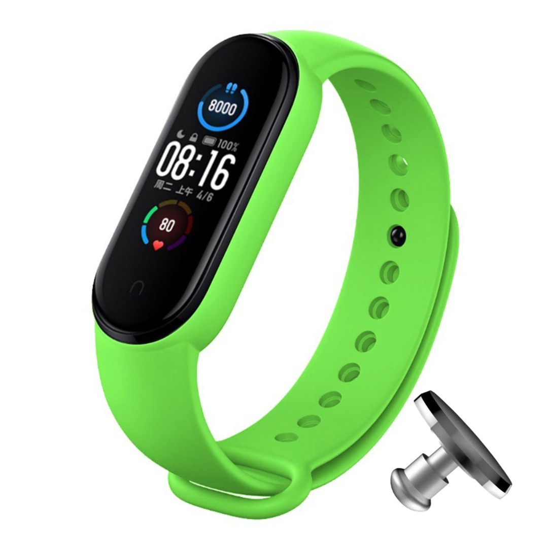 Силіконовий ремінець MRK для фітнес браслета Xiaomi Mi Band 6/5 салатовий (29) з металевою кнопкою – фото, відгуки, характеристики в інтернет-магазині MoreKitov від продавця: MRK МРК| Купити в Україні: Києві, Харкові, Львові