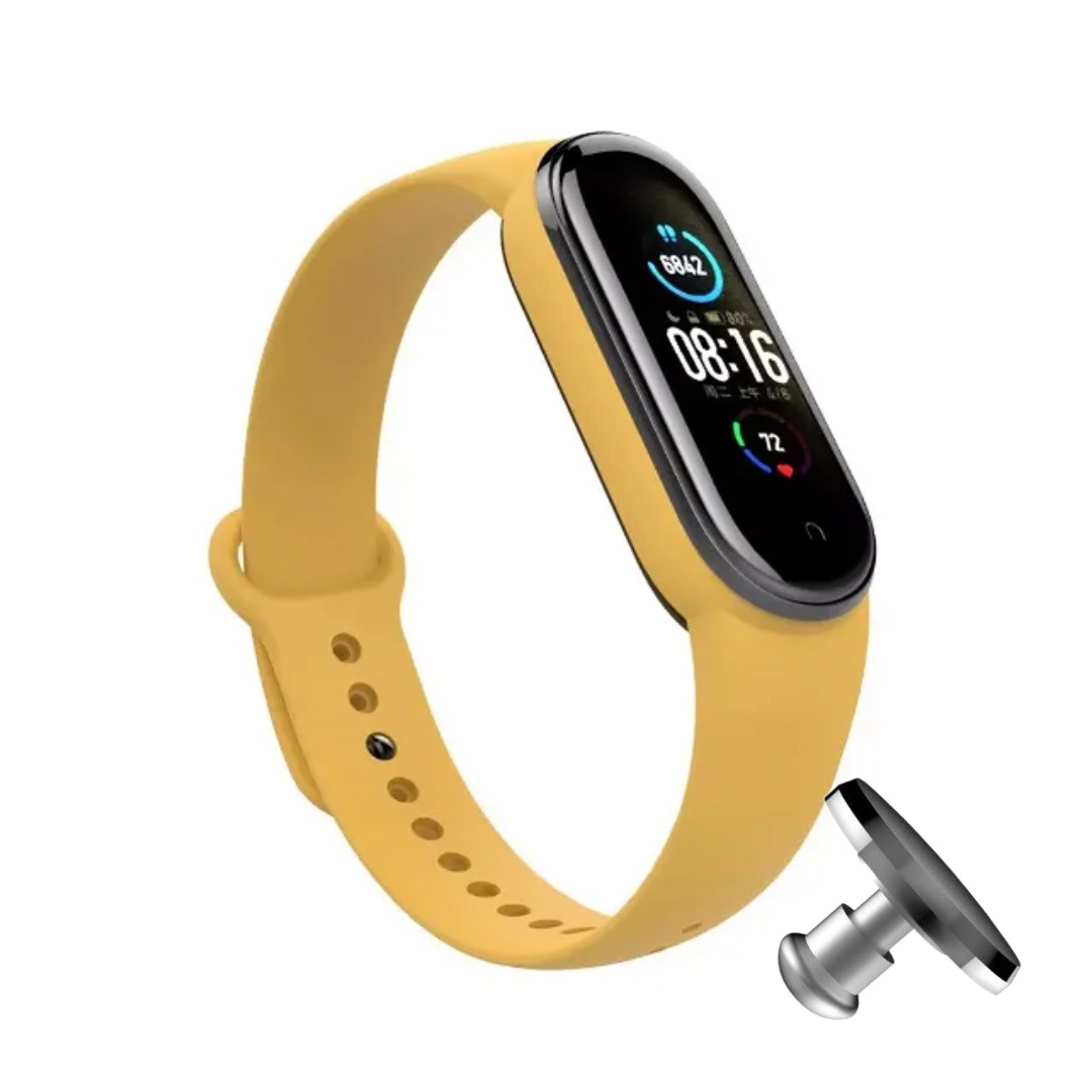 Силіконовий ремінець MRK для фітнесу браслета Xiaomi Mi Band 6/5 Beige (8) з металевою кнопкою – фото, відгуки, характеристики в інтернет-магазині MoreKitov від продавця: MRK МРК| Купити в Україні: Києві, Харкові, Львові