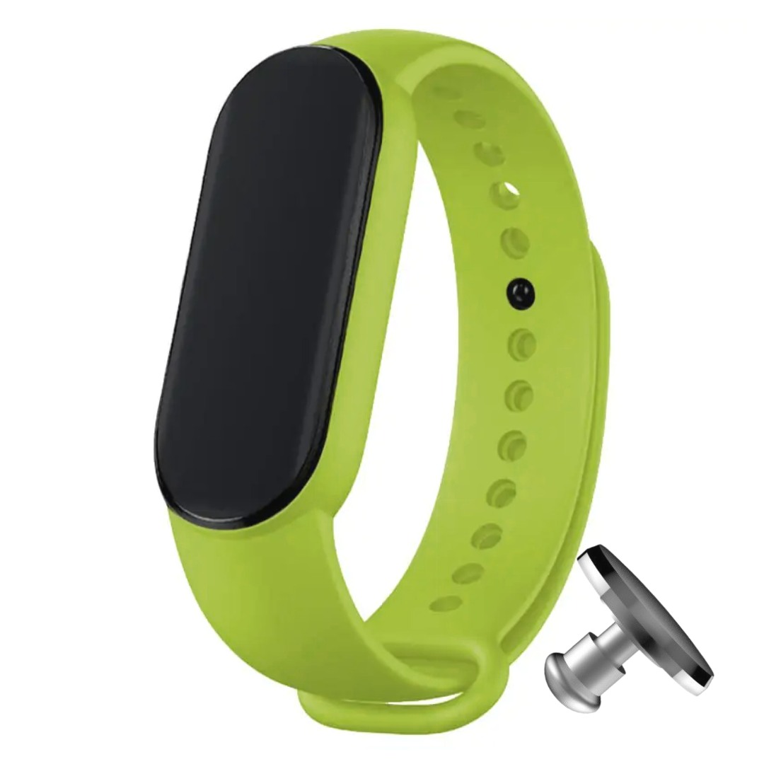 Силіконовий ремінець MRK для фітнесу браслета Xiaomi Mi Band 6/5 Салатовий (6) з металевою кнопкою – фото, відгуки, характеристики в інтернет-магазині MoreKitov від продавця: MRK МРК| Купити в Україні: Києві, Харкові, Львові