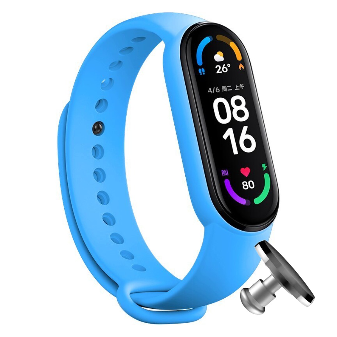 Силіконовий ремінець MRK для фітнес браслета Xiaomi Mi Band 6/5 Блакитний (31) – фото, відгуки, характеристики в інтернет-магазині MoreKitov від продавця: MRK МРК| Купити в Україні: Києві, Харкові, Львові