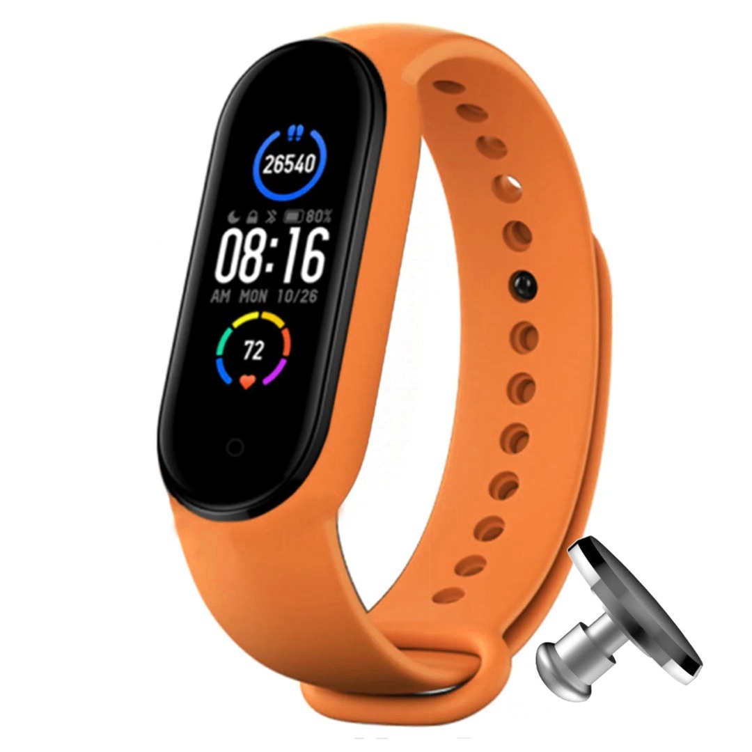Силіконовий ремінець MRK для фітнесу браслета Xiaomi Mi Band 6/5 абрикосовий (35) з металевою кнопкою – фото, відгуки, характеристики в інтернет-магазині MoreKitov від продавця: MRK МРК| Купити в Україні: Києві, Харкові, Львові
