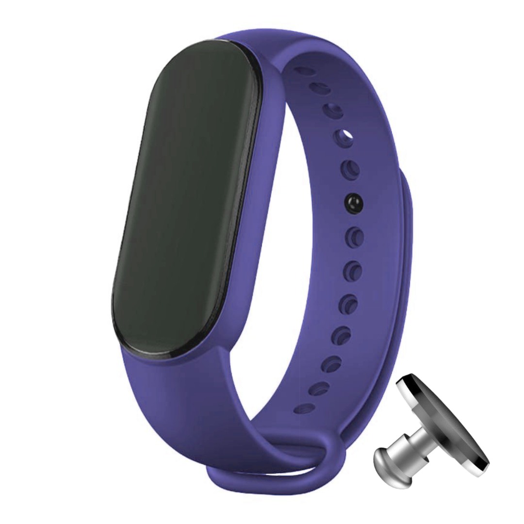 Силіконовий ремінець MRK для фітнес браслета Xiaomi Mi Band 6/5 Фіолетовий (19) з металевою кнопкою – фото, відгуки, характеристики в інтернет-магазині MoreKitov від продавця: MRK МРК| Купити в Україні: Києві, Харкові, Львові