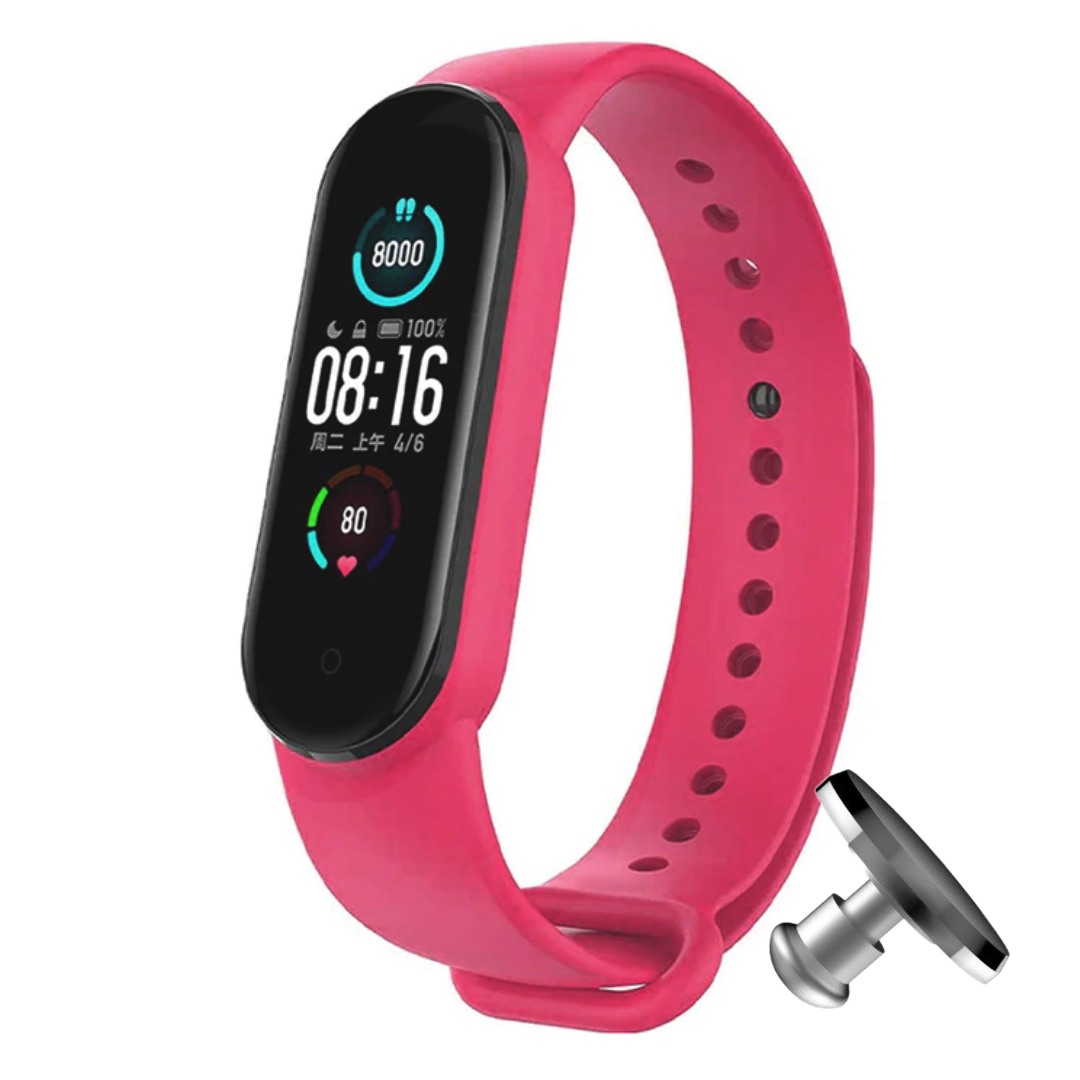 Силіконовий ремінець MRK для фітнес браслета Xiaomi Mi Band 6/5 малиновий (14) – фото, відгуки, характеристики в інтернет-магазині MoreKitov від продавця: MRK МРК| Купити в Україні: Києві, Харкові, Львові