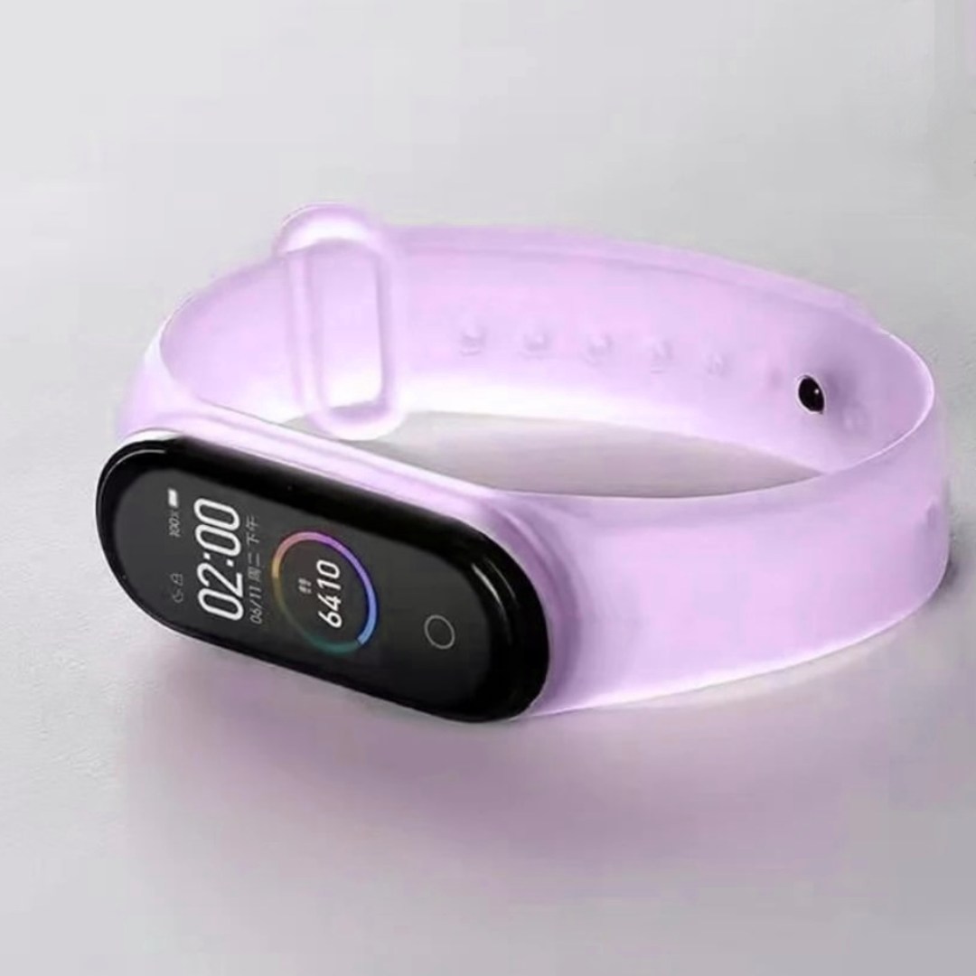 Ремінець силіконовий прозорий матовий для фітнес браслета Xiaomi Mi Band 3/4 Фіолетовий – фото, відгуки, характеристики в інтернет-магазині MoreKitov від продавця: MRK МРК| Купити в Україні: Києві, Харкові, Львові
