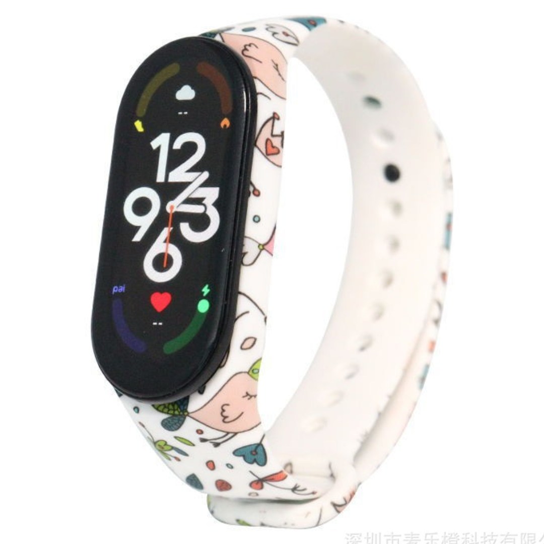 Силіконовий ремінець з дизайнерським принтом Cuties для фітнес браслета Xiaomi Mi Band 5/6/7 Білий – фото, відгуки, характеристики в інтернет-магазині MoreKitov від продавця: MRK МРК| Купити в Україні: Києві, Харкові, Львові