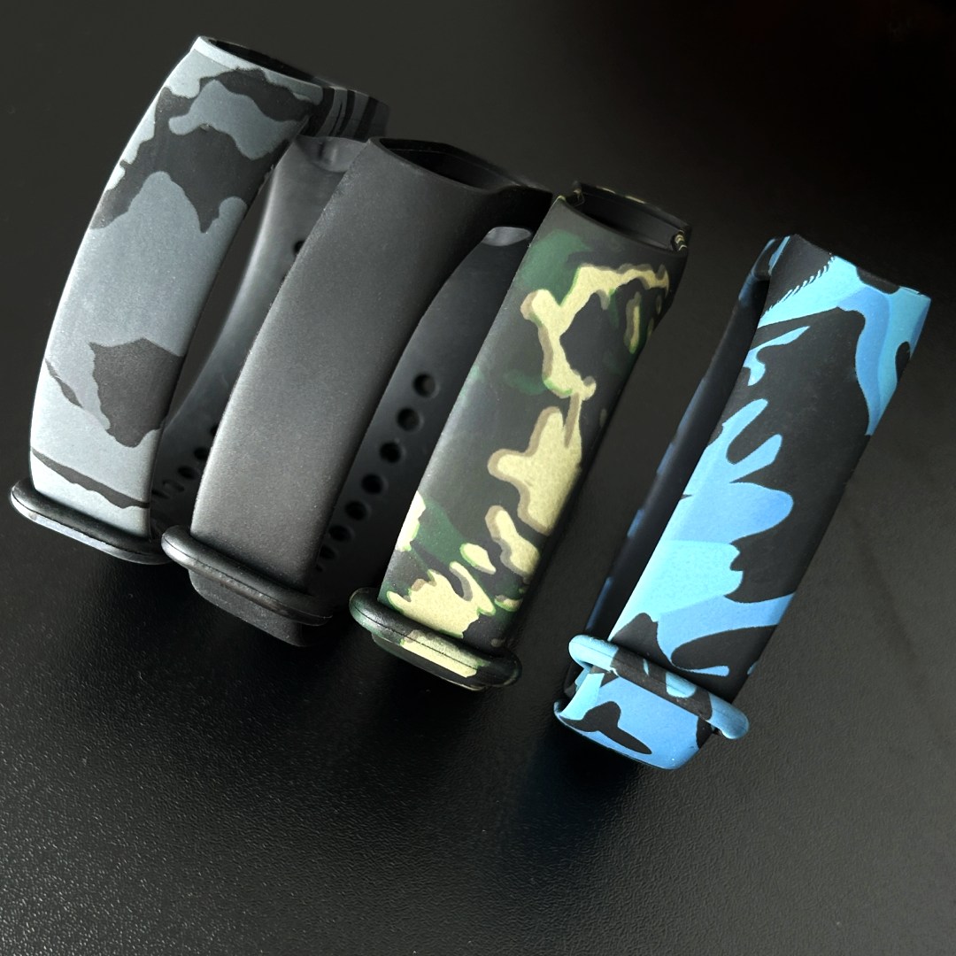 Комплект силіконових ремінців з дизайнерським принтом Camouflage Set 04 для фітнес браслета Xiaomi Mi Band 5/6/7 чотири ремінці – фото, відгуки, характеристики в інтернет-магазині MoreKitov від продавця: MRK МРК| Купити в Україні: Києві, Харкові, Львові