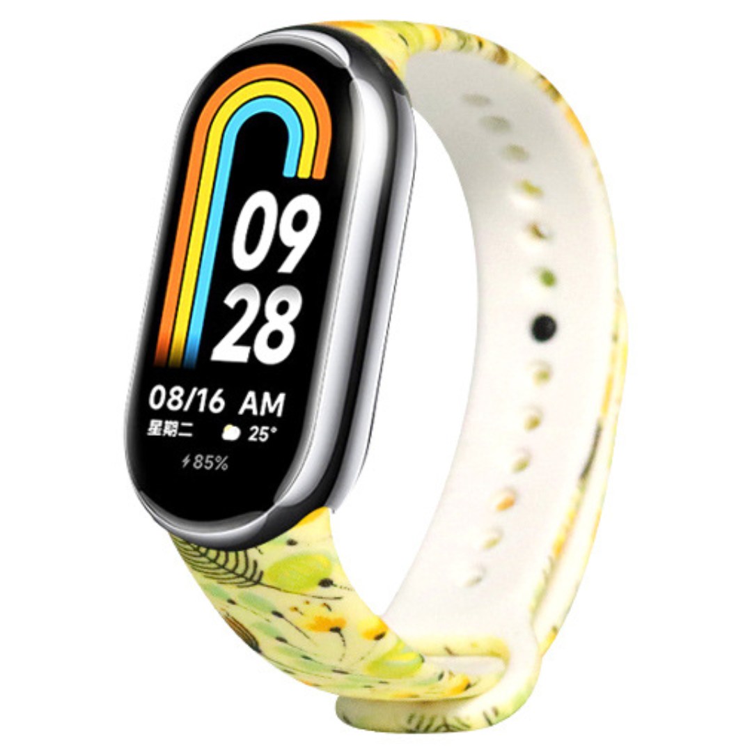 Силіконовий ремінець з малюнком Yellow Spring MRK для фітнес браслета Xiaomi Mi Band 8 Yellow Flowers 2 Силіконовий ремінець з малюнком Yellow Spring MRK для фітнес браслета Xiaomi Mi Band 8 Yellow Flowers 2
