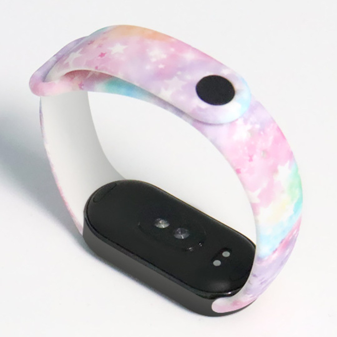 Силіконовий ремінець з малюнком Pink Galaxy MRK для фітнес браслета Xiaomi Mi Band 8 Pink Galaxy 3 Силіконовий ремінець з малюнком Pink Galaxy MRK для фітнес браслета Xiaomi Mi Band 8 Pink Galaxy 3