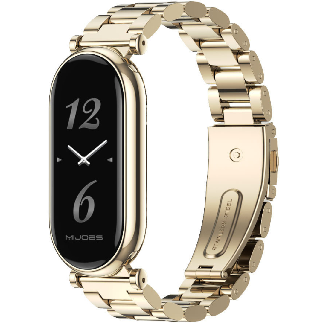 Ремінець металевий Mi Jobs Plus з металевим кріпленням для Xiaomi Mi Smart Band 10/9/8 Vintage Gold