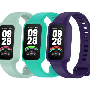 Комплект силіконових ремінців MRK для фітнес браслета Mi Smart Band 9 Active (три ремінці) Mint, Tourquise, Purple – фото, відгуки, характеристики в інтернет-магазині MoreKitov від продавця: MRK МРК| Купити в Україні: Києві, Харкові, Львові