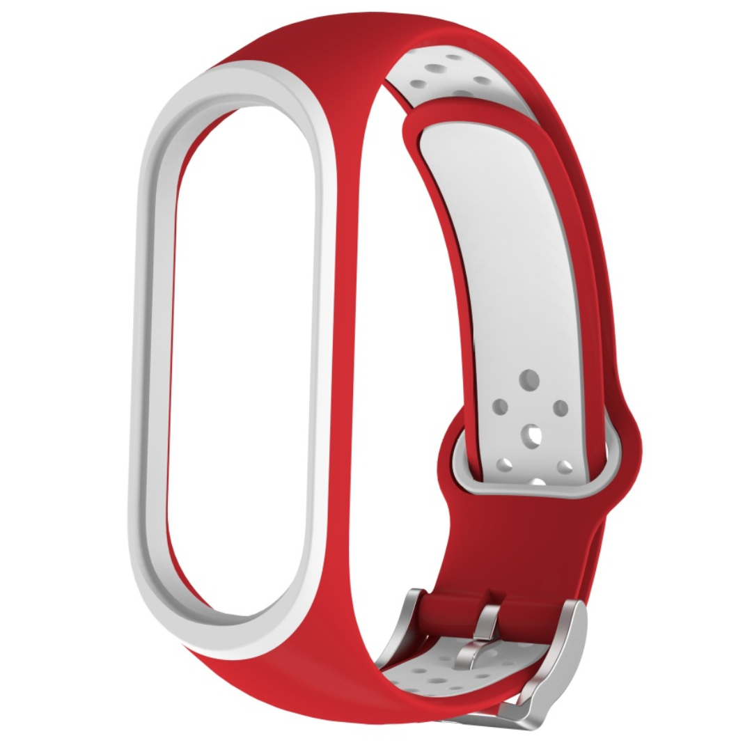 Ремінець Nike style з металевою застібкою для фітнес-браслету Xiaomi Mi Band 4 та 3 Червоний з білим 2 Ремінець Nike style з металевою застібкою для фітнес-браслету Xiaomi Mi Band 4 та 3 Червоний з білим 2