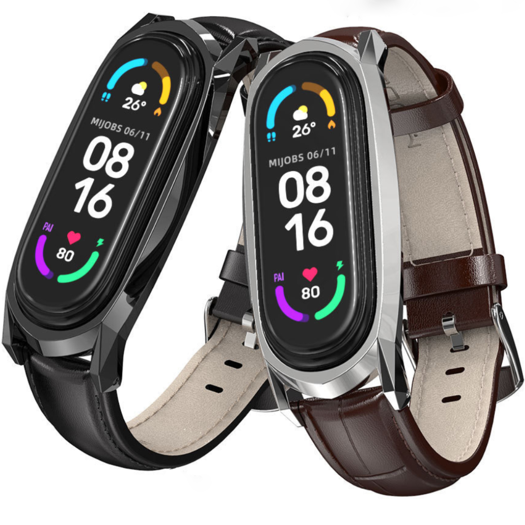 Комплект шкіряних ремінців Mi Jobs Genuine Leather для фітнес браслета Xiaomi Mi Band 7 Чорний та коричневий з металевою капсулою – фото, відгуки, характеристики в інтернет-магазині MoreKitov від продавця: MRK МРК| Купити в Україні: Києві, Харкові, Львові