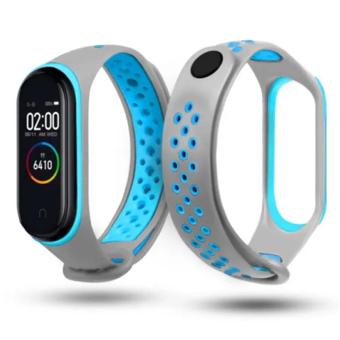 Силіконовий ремінець Nike style для фітнес-браслету Xiaomi Mi Band 3/4 Сірий з блакитним + металева кнопка – фото, відгуки, характеристики в інтернет-магазині MoreKitov від продавця: MRK МРК| Купити в Україні: Києві, Харкові, Львові 2 Силіконовий ремінець Nike style для фітнес-браслету Xiaomi Mi Band 3/4 Сірий з блакитним + металева кнопка – фото, відгуки, характеристики в інтернет-магазині MoreKitov від продавця: MRK МРК| Купити в Україні: Києві, Харкові, Львові 2