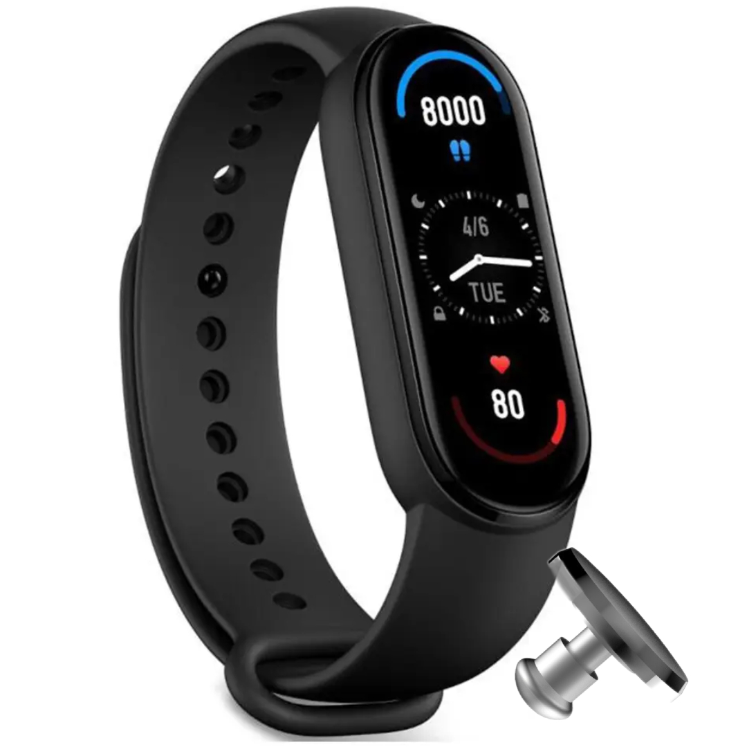 Силіконовий ремінець MRK для фітнес браслета Xiaomi Mi Band 6/5 Чорний з металевою кнопкою – фото, відгуки, характеристики в інтернет-магазині MoreKitov від продавця: MRK МРК| Купити в Україні: Києві, Харкові, Львові