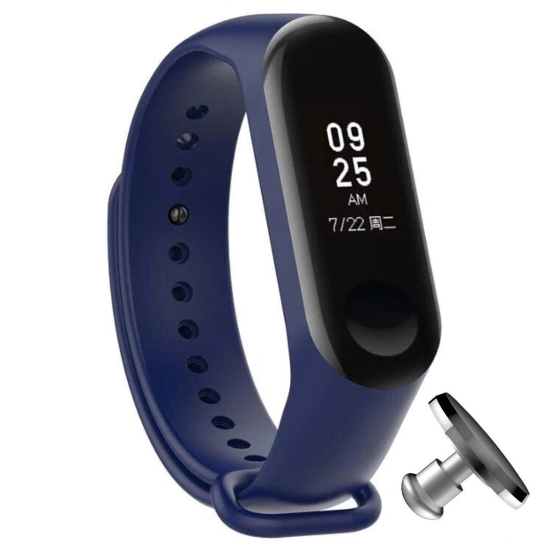 Силіконовий ремінець MRK для фітнес браслета Xiaomi Mi Band 4/3 Темно-синій з металевою кнопкою – фото, відгуки, характеристики в інтернет-магазині MoreKitov від продавця: MRK МРК| Купити в Україні: Києві, Харкові, Львові