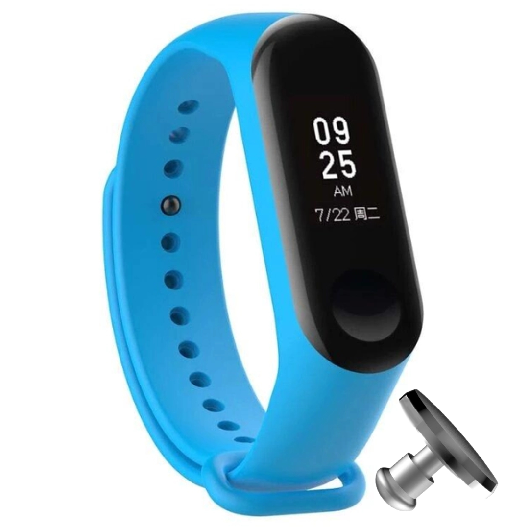 Силіконовий ремінець MRK для фітнес браслета Xiaomi Mi Band 4/3 Синій з металевою кнопкою – фото, відгуки, характеристики в інтернет-магазині MoreKitov від продавця: MRK МРК| Купити в Україні: Києві, Харкові, Львові