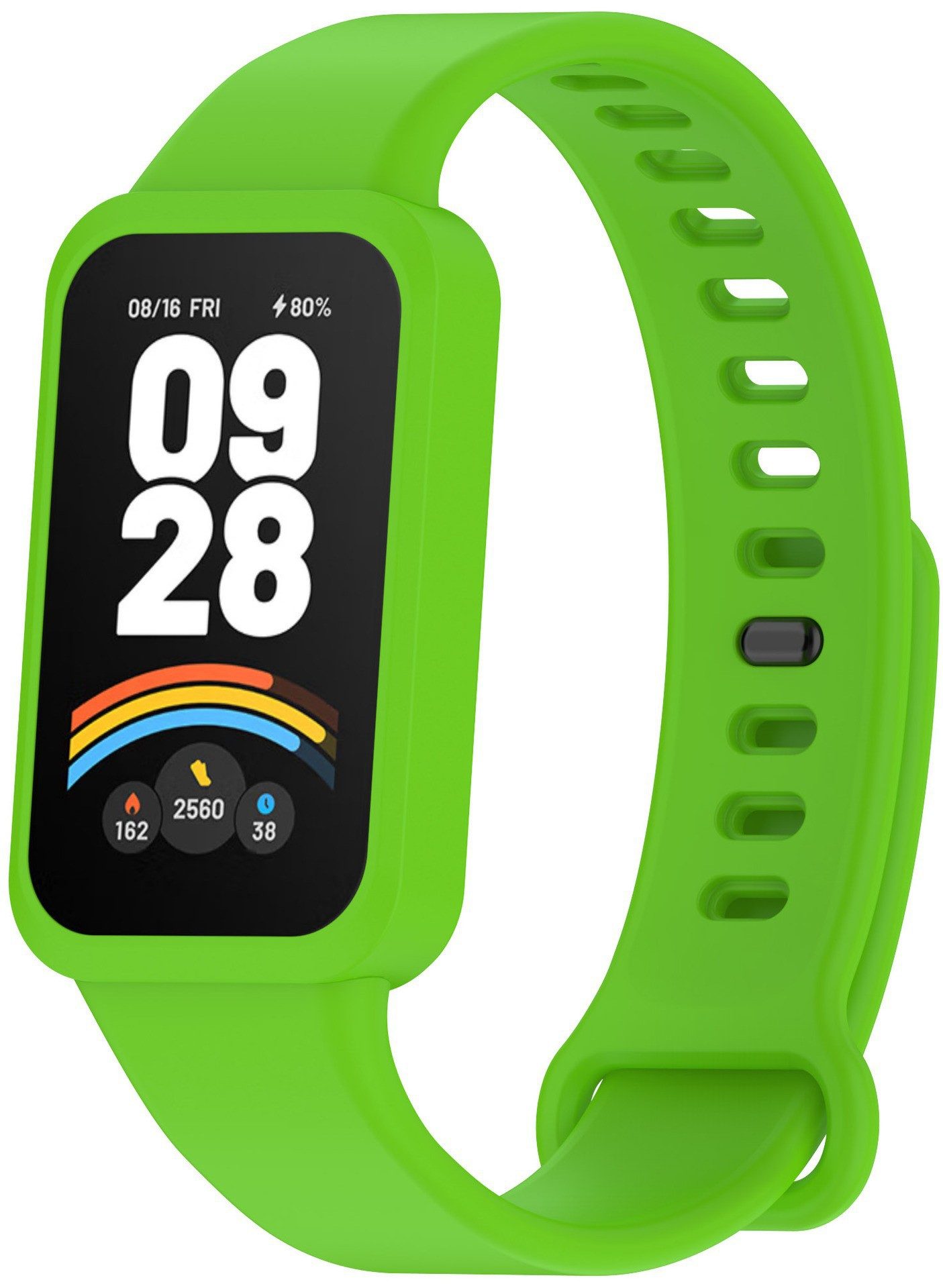 Ремінець силіконовий MRK для фітнес браслета Mi Smart Band 9 Active Lime Green