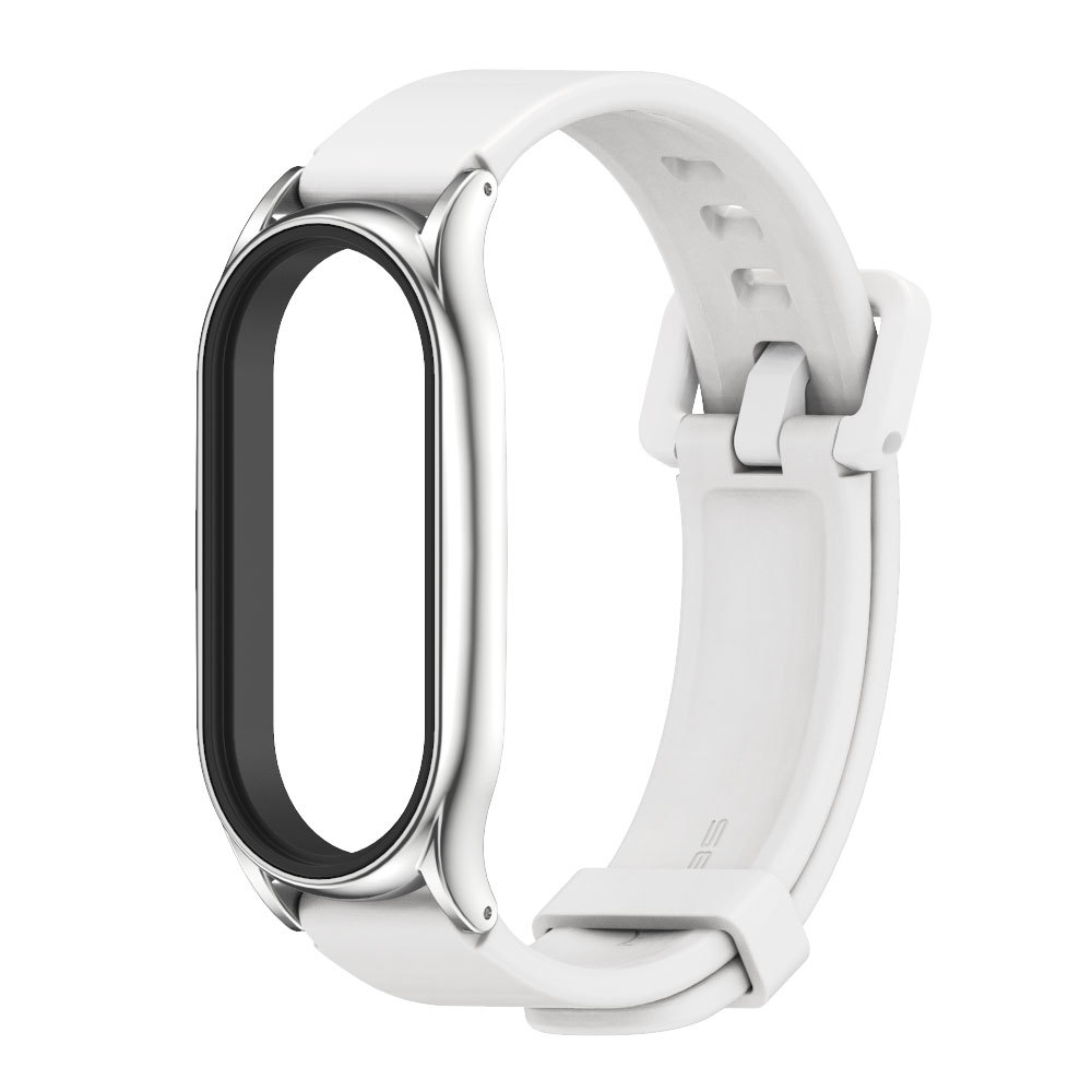 Силіконовий ремінець з металевою капсулою Mi Jobs Premium Comfort для фітнес браслета Xiaomi Mi Band 7 білий + срібло – фото, відгуки, характеристики в інтернет-магазині MoreKitov від продавця: MRK МРК| Купити в Україні: Києві, Харкові, Львові