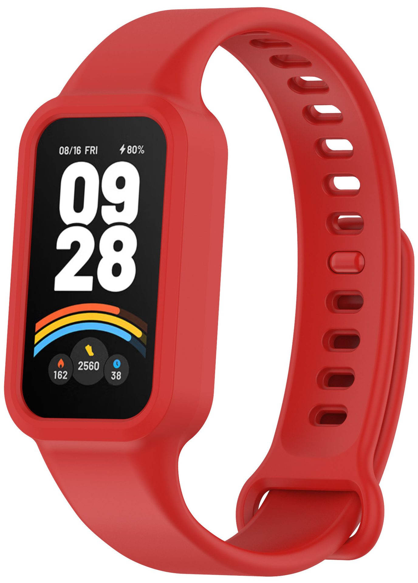 Ремінець силіконовий MRK для фітнес браслета Mi Smart Band 9 Active Червоний