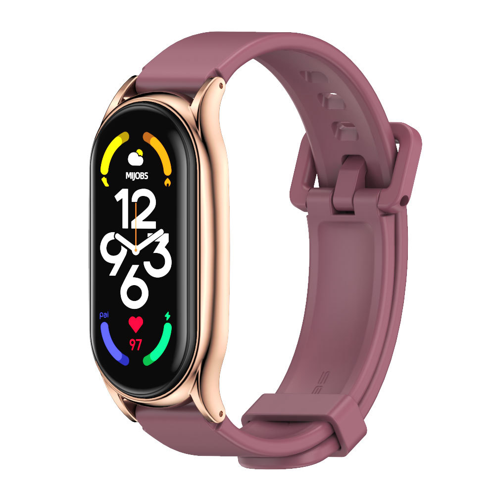 Силіконовий ремінець з металевою капсулою Mi Jobs Premium Comfort для фітнес браслета Xiaomi Mi Band 7 бордо + рожеве золото – фото, відгуки, характеристики в інтернет-магазині MoreKitov від продавця: MRK МРК| Купити в Україні: Києві, Харкові, Львові
