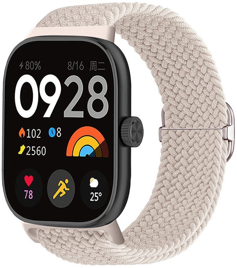 Ремінець тканинний MRK Braided Loop для фітнес браслета Mi Smart Band 8 Pro/9Pro/Xiaomi Redmi Watch 4/5 з металевим регулятором довжини Milk