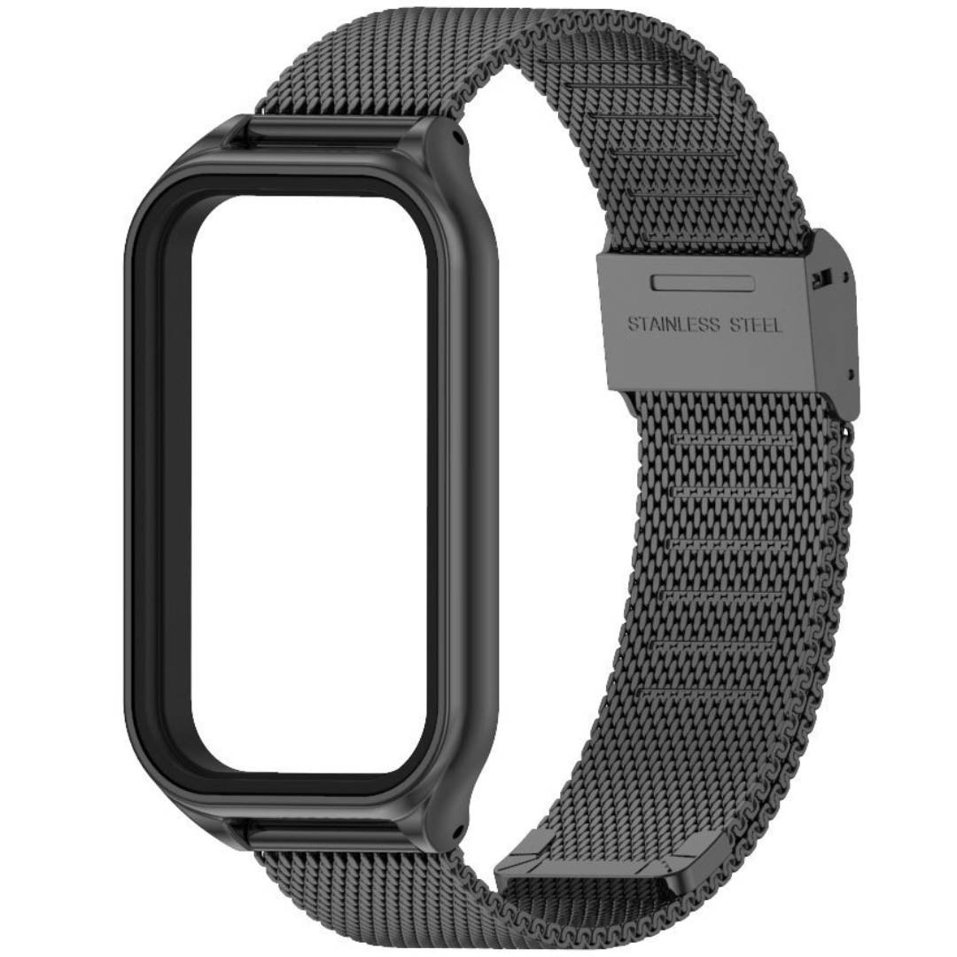 Ремінець металевий Mijobs Milan з класичною застібкою для фітнес браслета Mi Smart Band 8 Active/ Redmi Smart Band 2 чорний – фото, відгуки, характеристики в інтернет-магазині MoreKitov від продавця: MRK МРК| Купити в Україні: Києві, Харкові, Львові