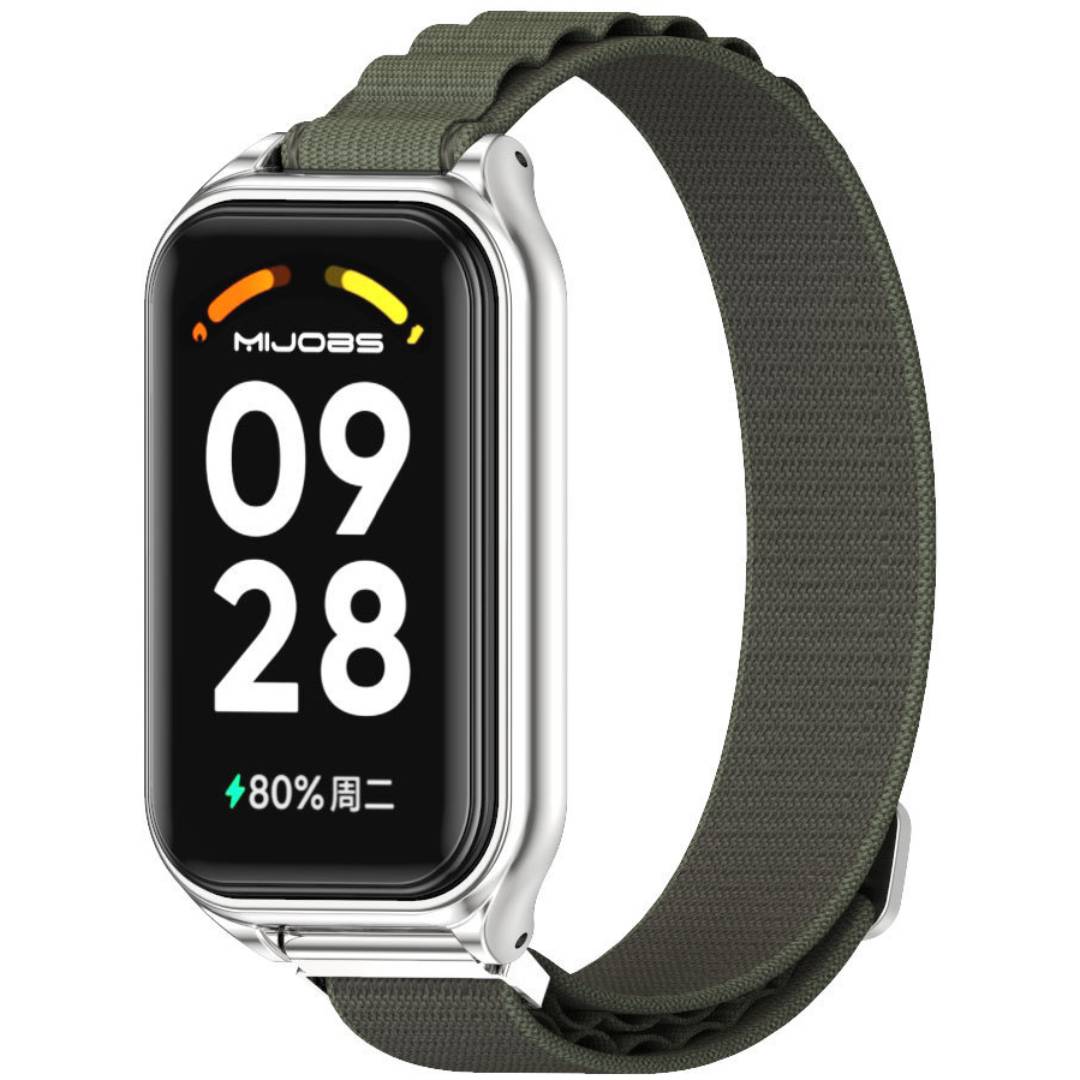 Тканинний ремінець Mi Jobs Nylon Waves з металевою капсулою для Mi Smart Band 8 Active/ Redmi Smart Band 2 Хакі+срібло – фото, відгуки, характеристики в інтернет-магазині MoreKitov від продавця: MRK МРК| Купити в Україні: Києві, Харкові, Львові