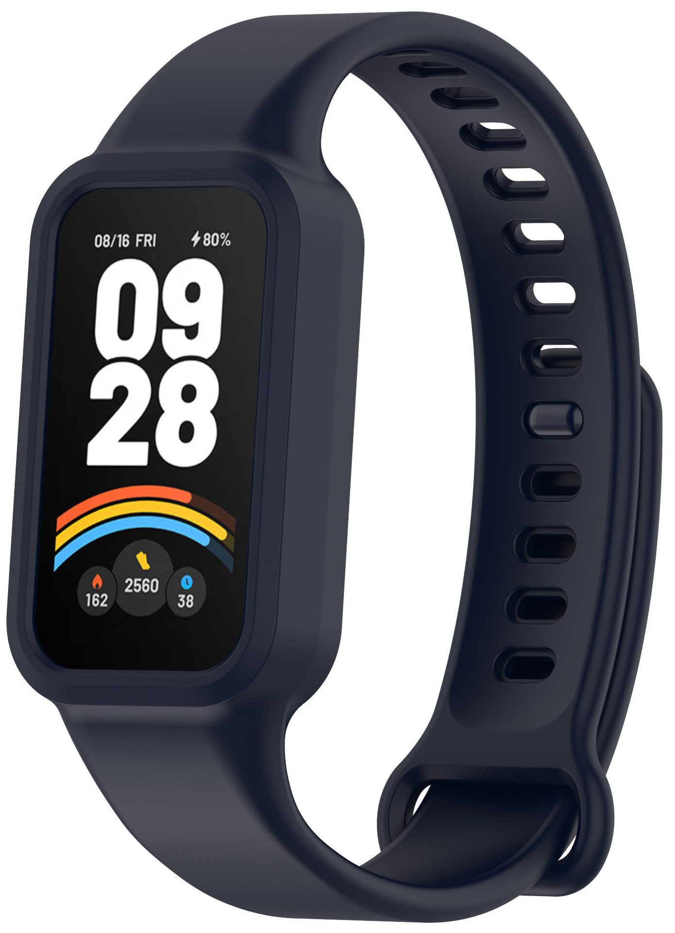Ремінець силіконовий MRK для фітнес браслета Mi Smart Band 9 Active Dark Blue