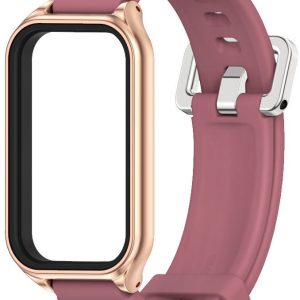 Силіконовий ремінець Mi Jobs Simple Premium Comfort для фітнес браслета Mi Smart Band 9 Active Silver з металевим корпусом Marsala – фото, відгуки, характеристики в інтернет-магазині MoreKitov від продавця: MRK МРК| Купити в Україні: Києві, Харкові, Львові