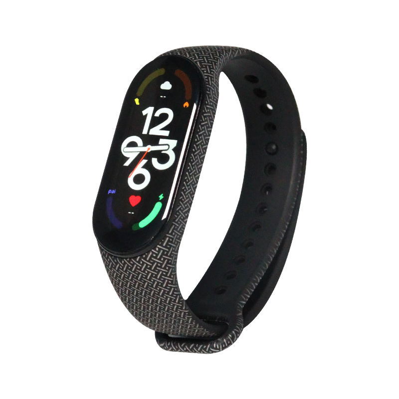 Силіконовий ремінець для фітнес браслета Xiaomi Mi Band 5/6/7 Silver Geometry – фото, відгуки, характеристики в інтернет-магазині MoreKitov від продавця: MRK МРК| Купити в Україні: Києві, Харкові, Львові