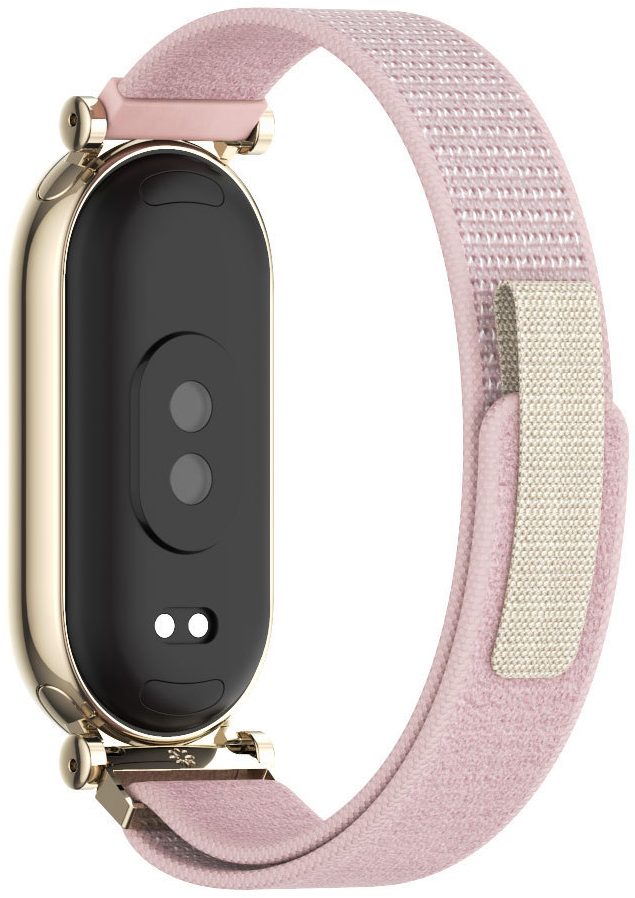 Ремінець тканинний Mi Jobs GT4 Trail для Xiaomi Mi Band 8/9/10 з металевим кріпленням та застібкою на липучці Trail Light Pink and Antique Gold