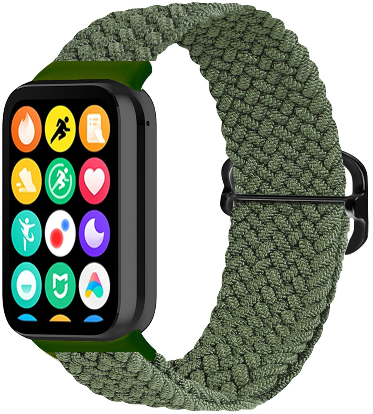 Ремінець тканинний MRK Braided Loop для фітнес браслета Mi Smart Band 8 Pro/9Pro/ Xiaomi Redmi Watch 4/5 з металевим регулятором довжини Khaki