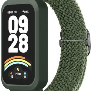 Ремінець тканинний MRK Braided Loop для фітнес браслета Mi Smart Band 9 Active з металевим регулятором довжини Dark Green – фото, відгуки, характеристики в інтернет-магазині MoreKitov від продавця: MRK МРК| Купити в Україні: Києві, Харкові, Львові