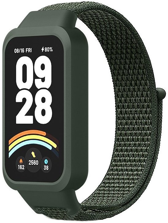 Ремінець тканинний Nylon MRK для фітнес браслета Mi Smart Band 9 Active Хакі